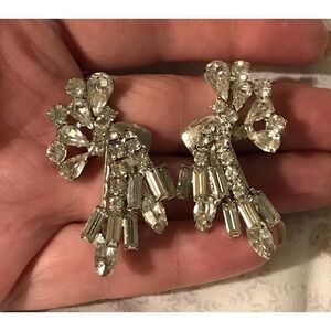 Vtg Kramer of New York Rhinestone Earrings